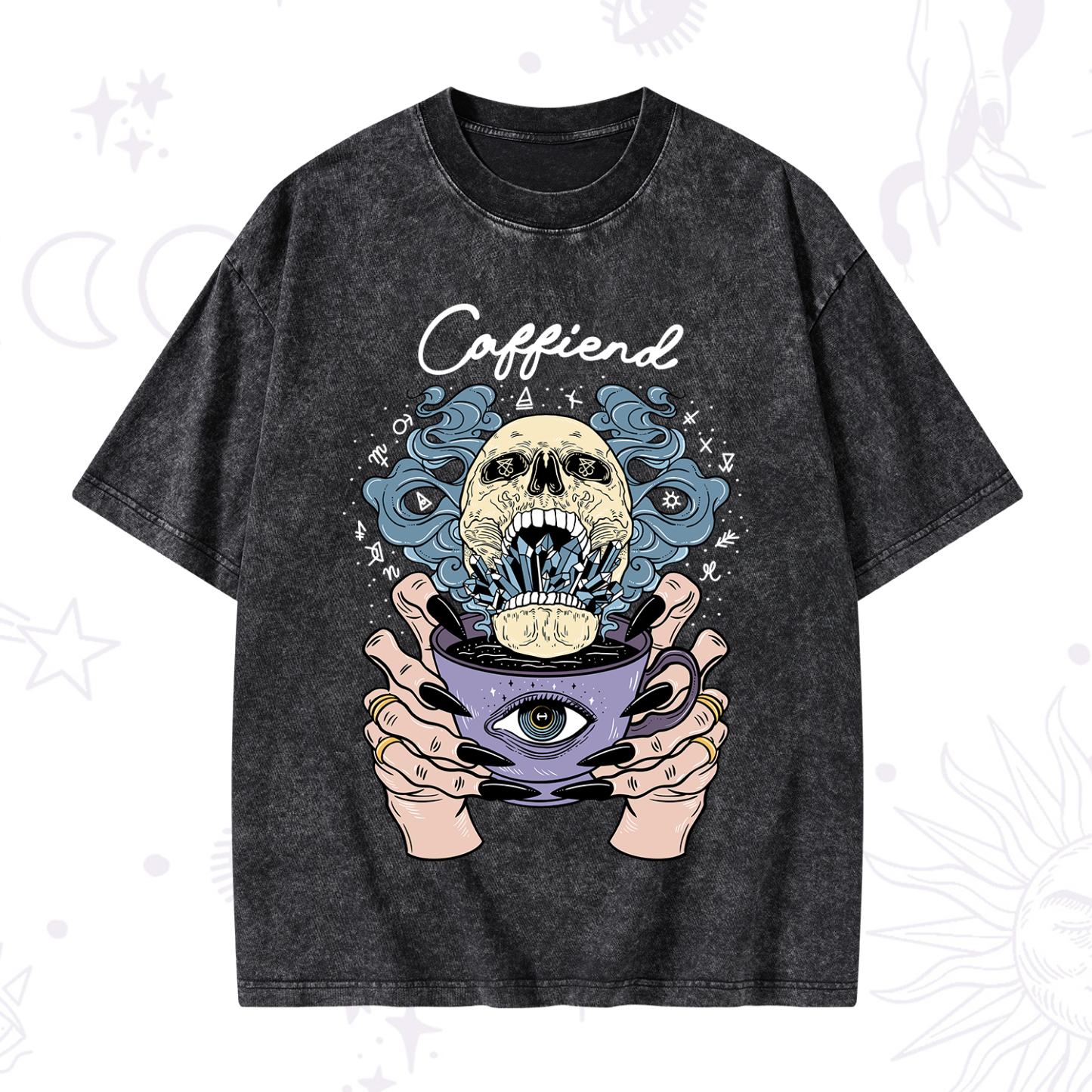 Magic Purplehecate Caffiend Washed T-Shirt