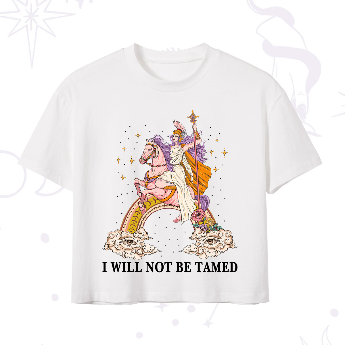 Purplehecate I Will Not Be Tamed Crop T-Shirt