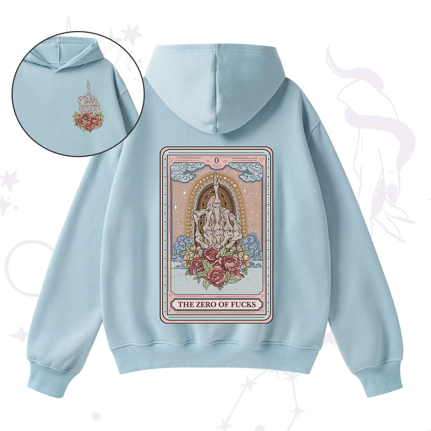 Purplehecate The Zero Of Fucks Tarot Fleece Hoodie Suit