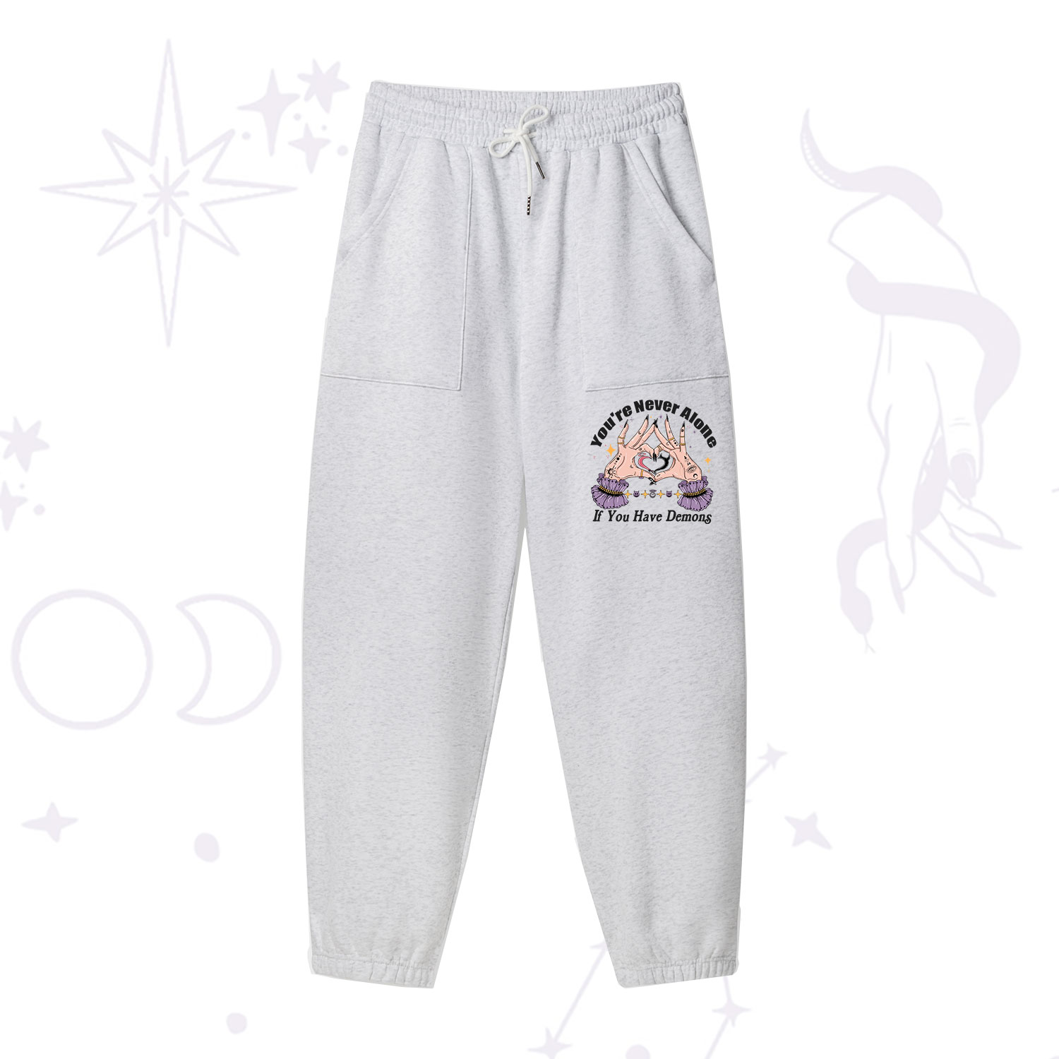 Purplehecate You're Never Alone If You Have Demons Fleece Sweatpants