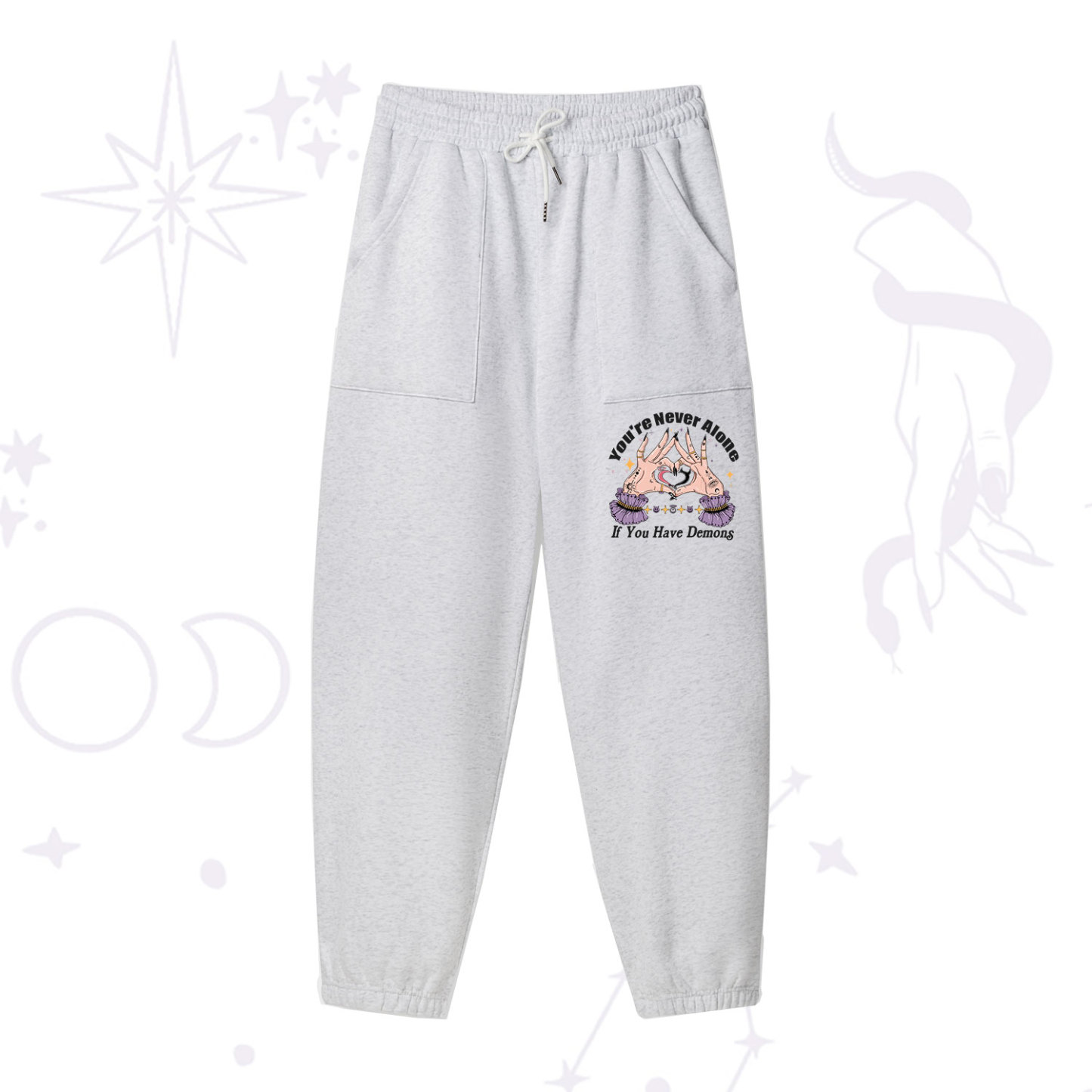 Purplehecate You're Never Alone If You Have Demons Fleece Sweatpants