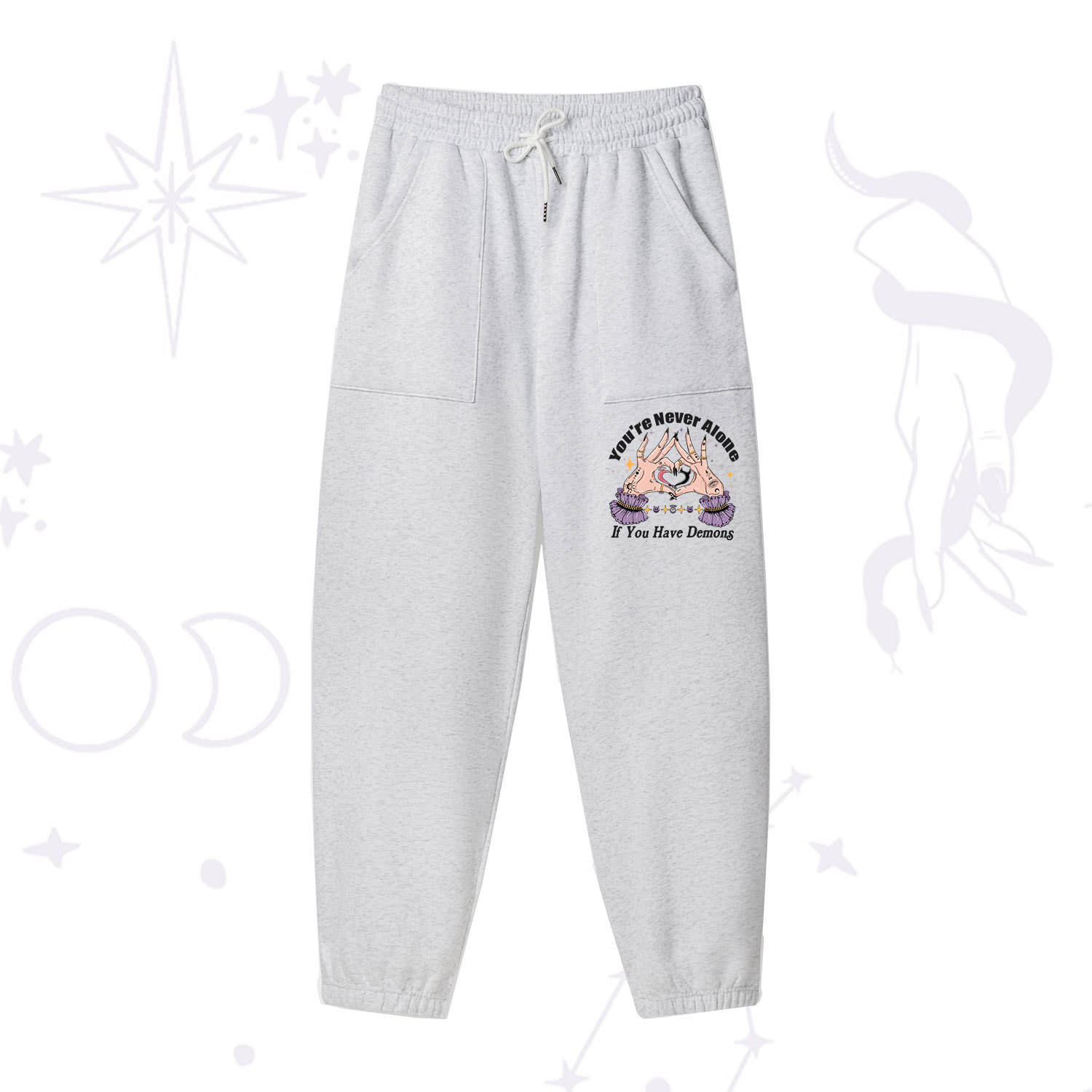 Purplehecate You're Never Alone If You Have Demons Fleece Sweatpants