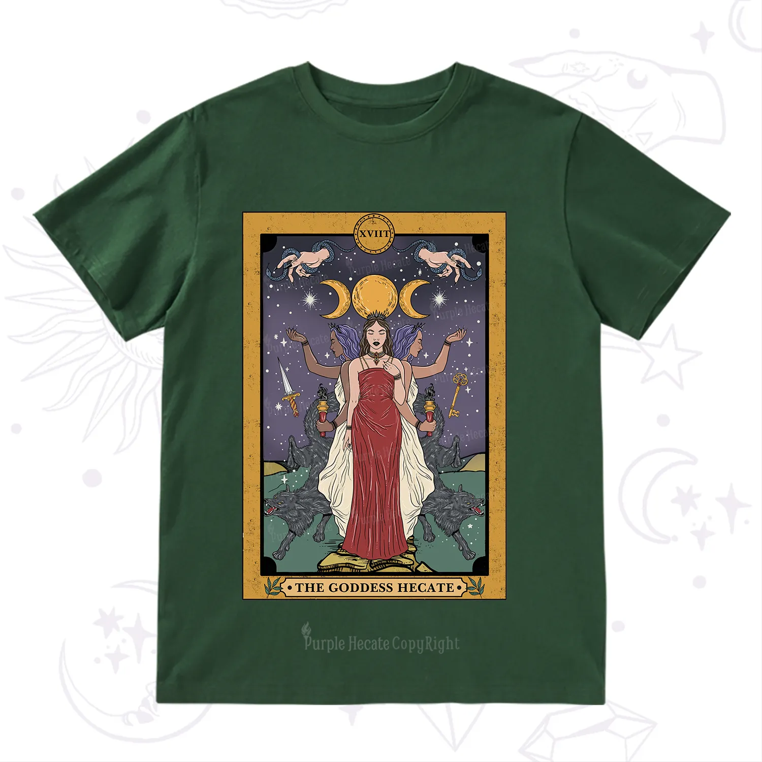 Purplehecate The Goddess Hecate Tarot T-Shirt