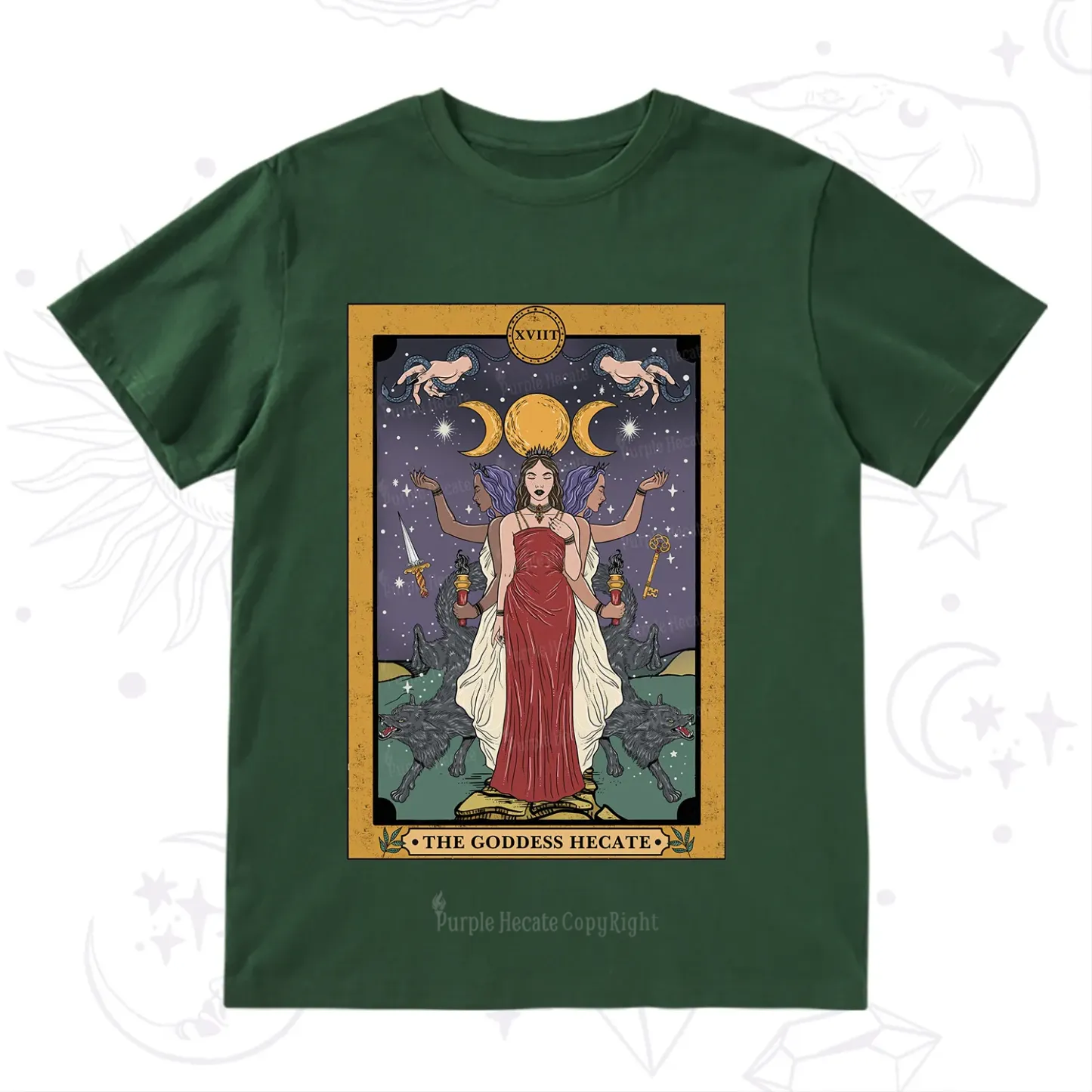 Purplehecate The Goddess Hecate Tarot T-Shirt