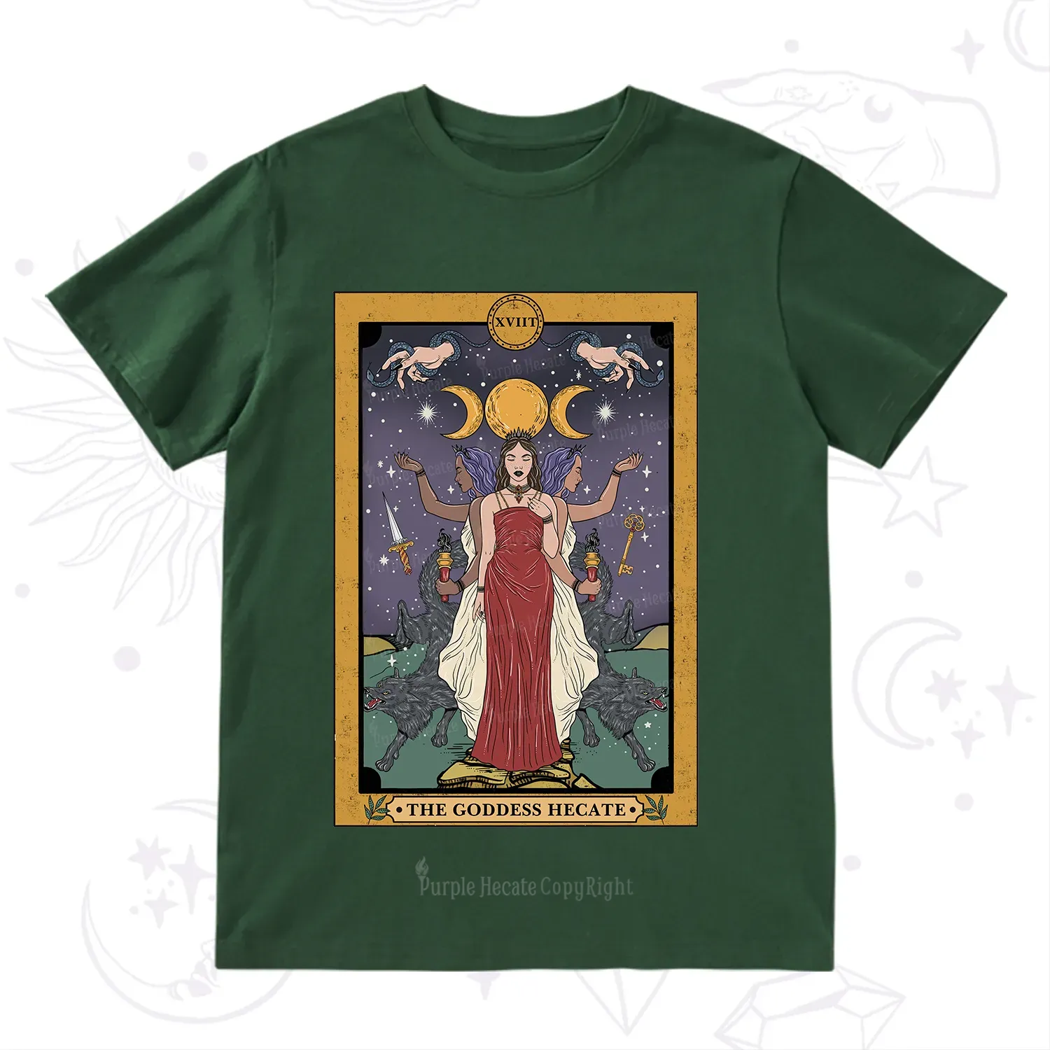 Purplehecate The Goddess Hecate Tarot T-Shirt