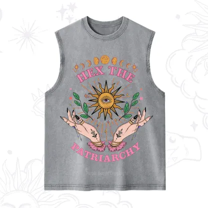 Purplehecate Hex The Patriarchy Witchy Washed Tank