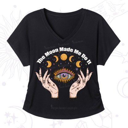 Purplehecate The Moon Made Me Do It V-Neck T-Shirt