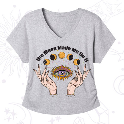 Purplehecate The Moon Made Me Do It V-Neck T-Shirt