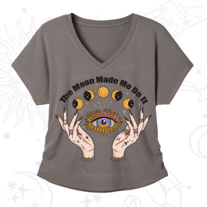 Purplehecate The Moon Made Me Do It V-Neck T-Shirt