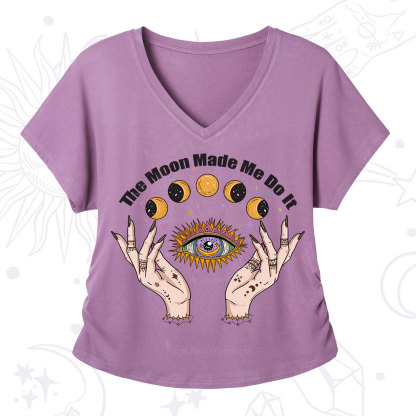 Purplehecate The Moon Made Me Do It V-Neck T-Shirt