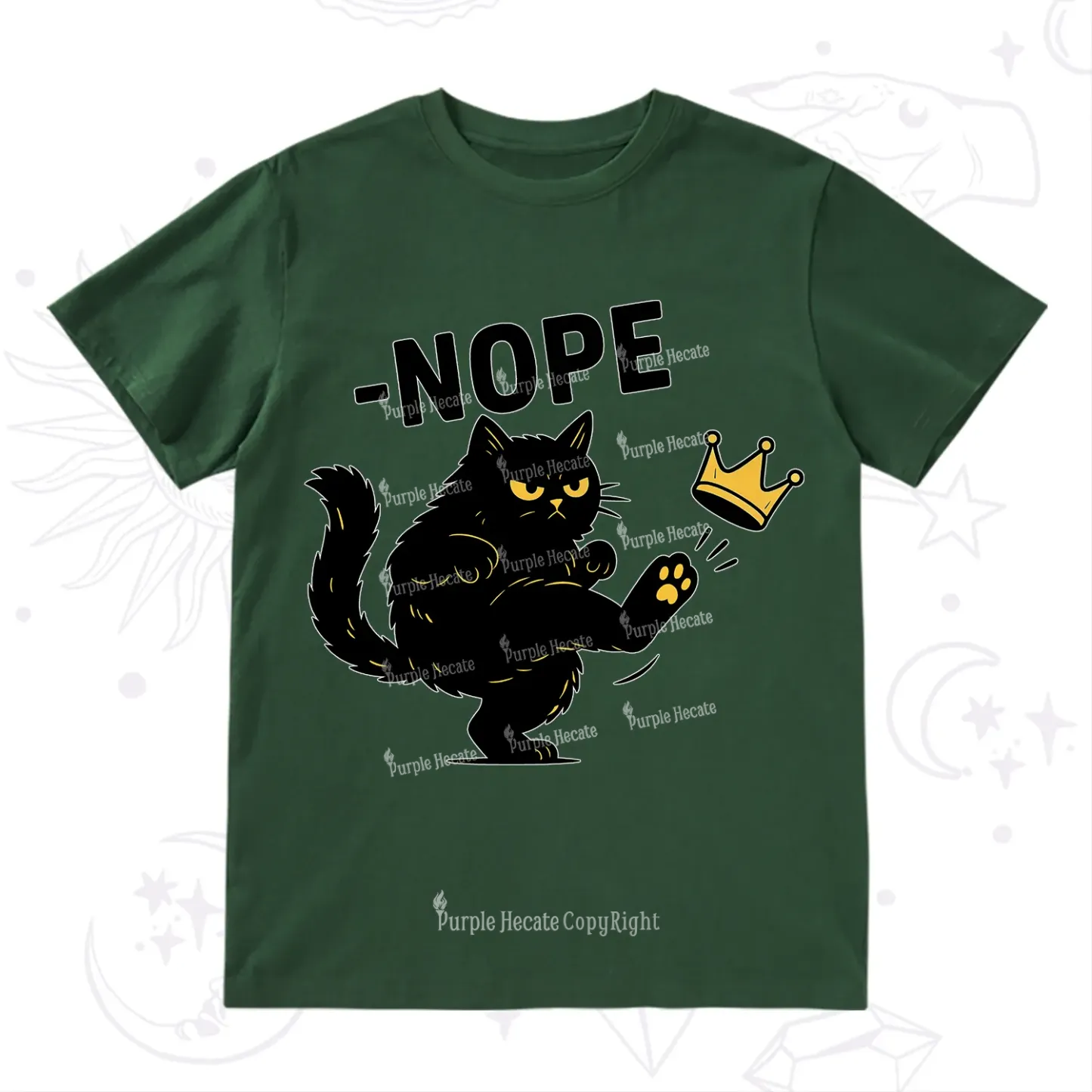Purplehecate No Kings Black Cat T-Shirt