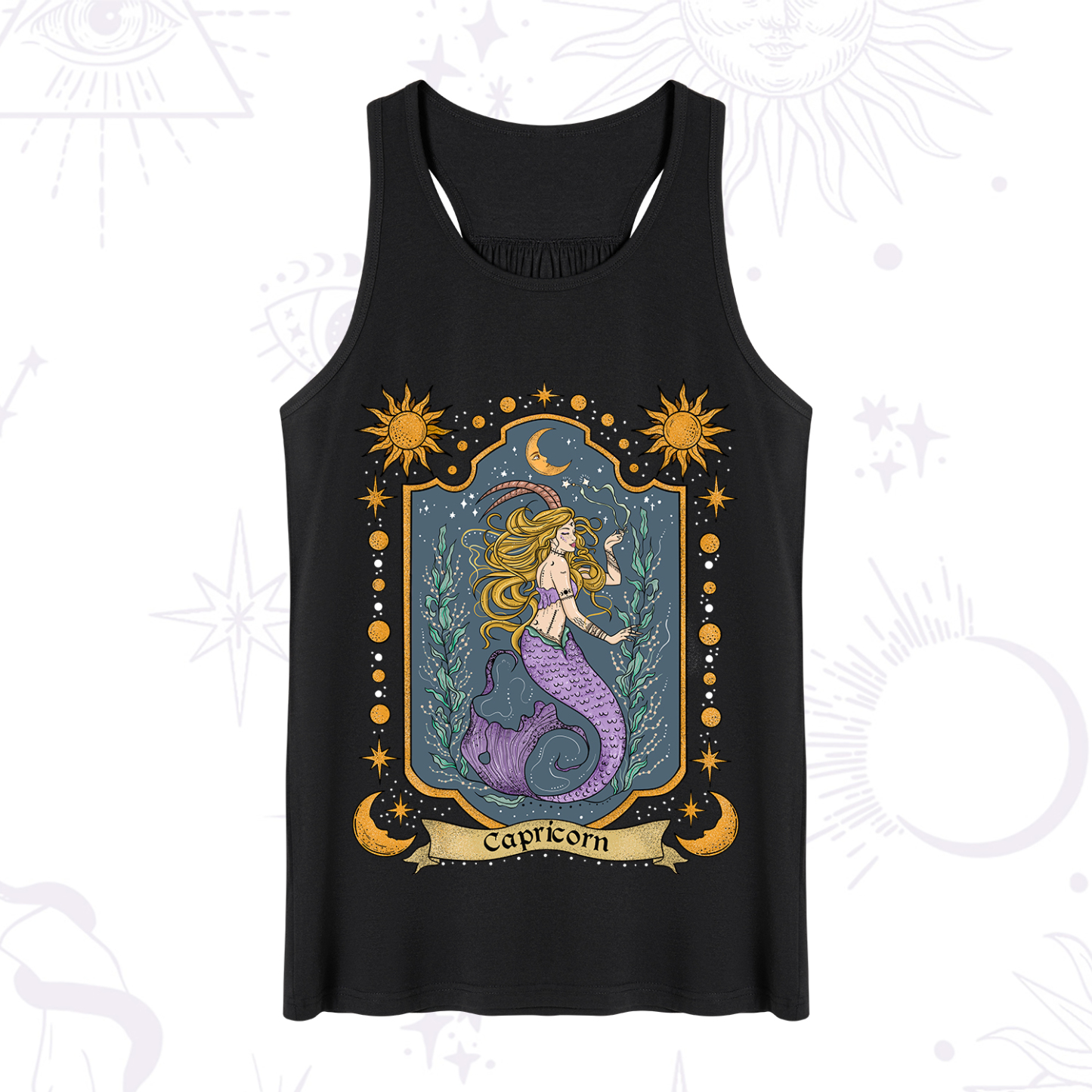 Magic Purplehecate Capricorn Zodiac Tank