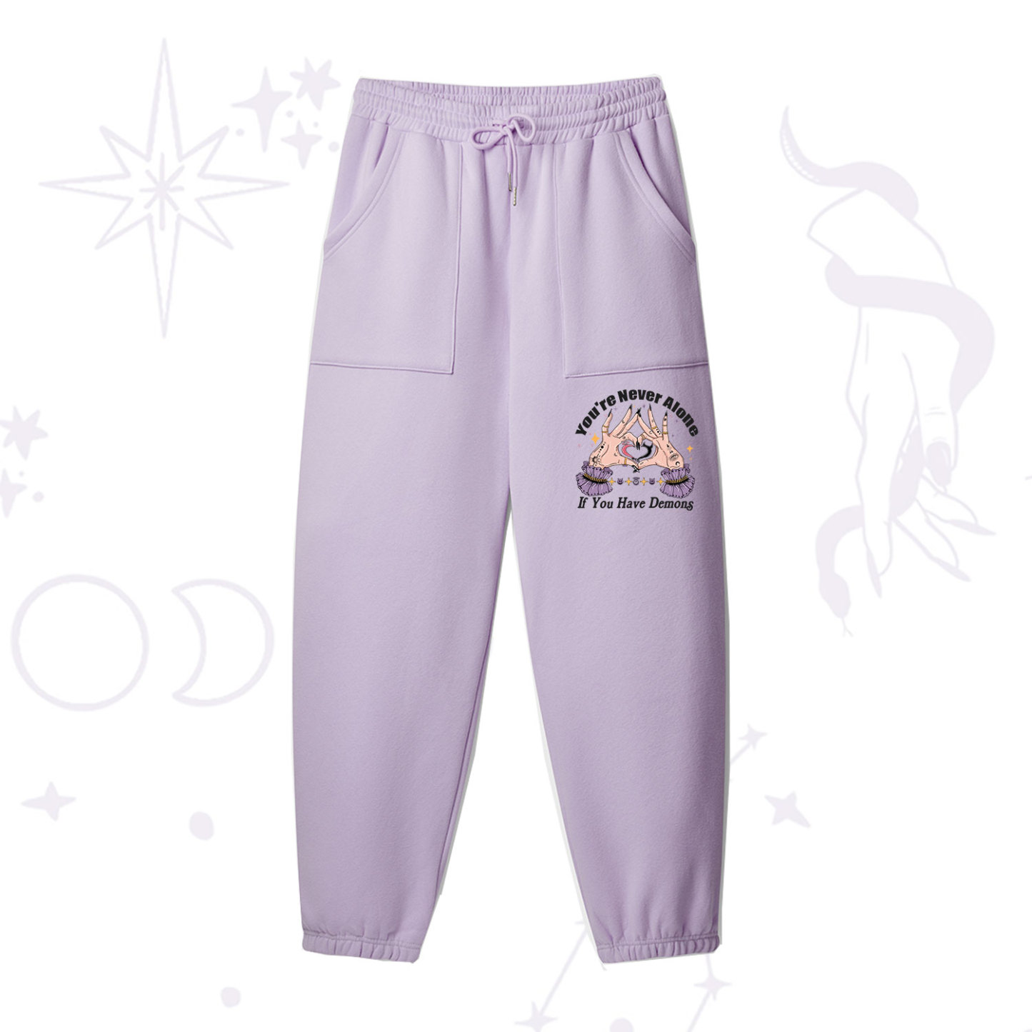 Purplehecate You're Never Alone If You Have Demons Fleece Sweatpants