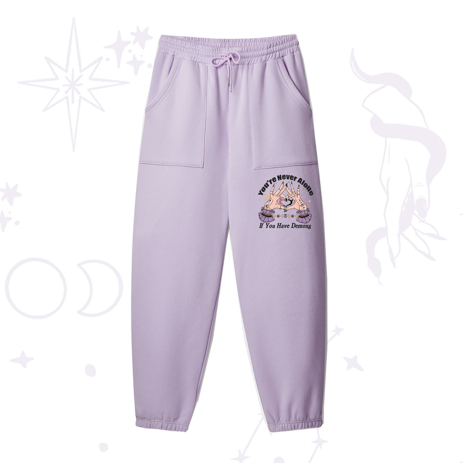 Purplehecate You're Never Alone If You Have Demons Fleece Sweatpants