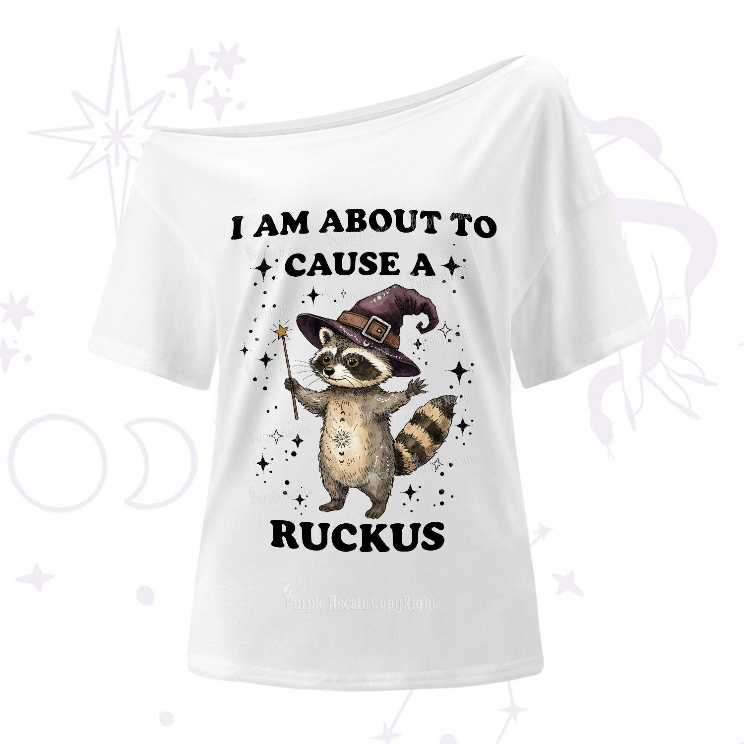 Purplehecate I Am About To Cause A Ruckus One Shoulder T-Shirt