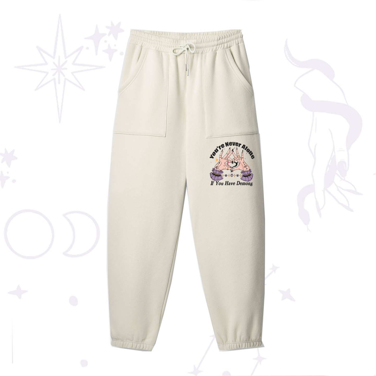 Purplehecate You're Never Alone If You Have Demons Fleece Sweatpants