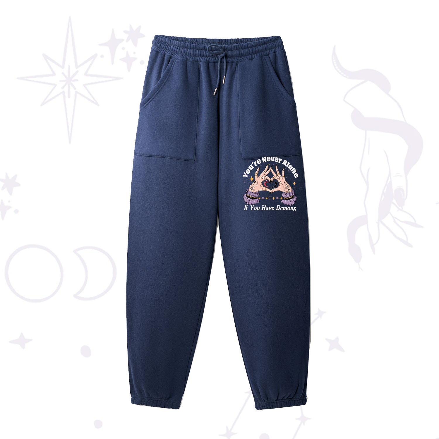 Purplehecate You're Never Alone If You Have Demons Fleece Sweatpants