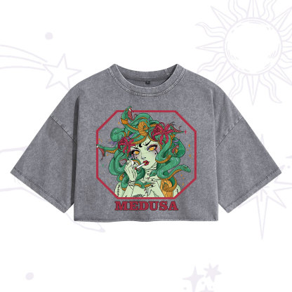 [Copy]Purplehecate The Team Trash Raccoon & Possum Tarot Washed Cropped T-Shirt