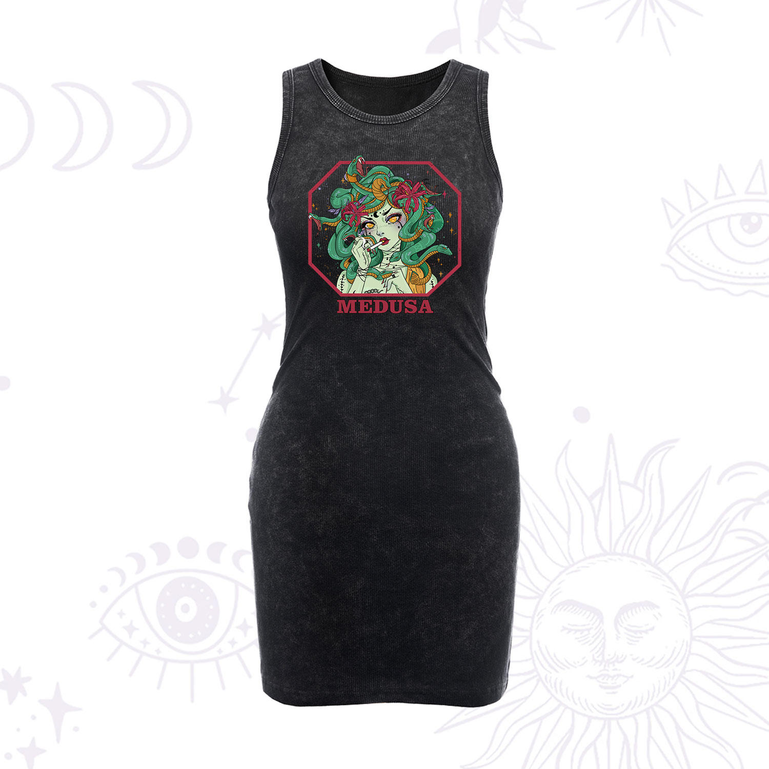 Purplehecate The Greek Goddess Medusa Vintage Bodycon Tank Dress