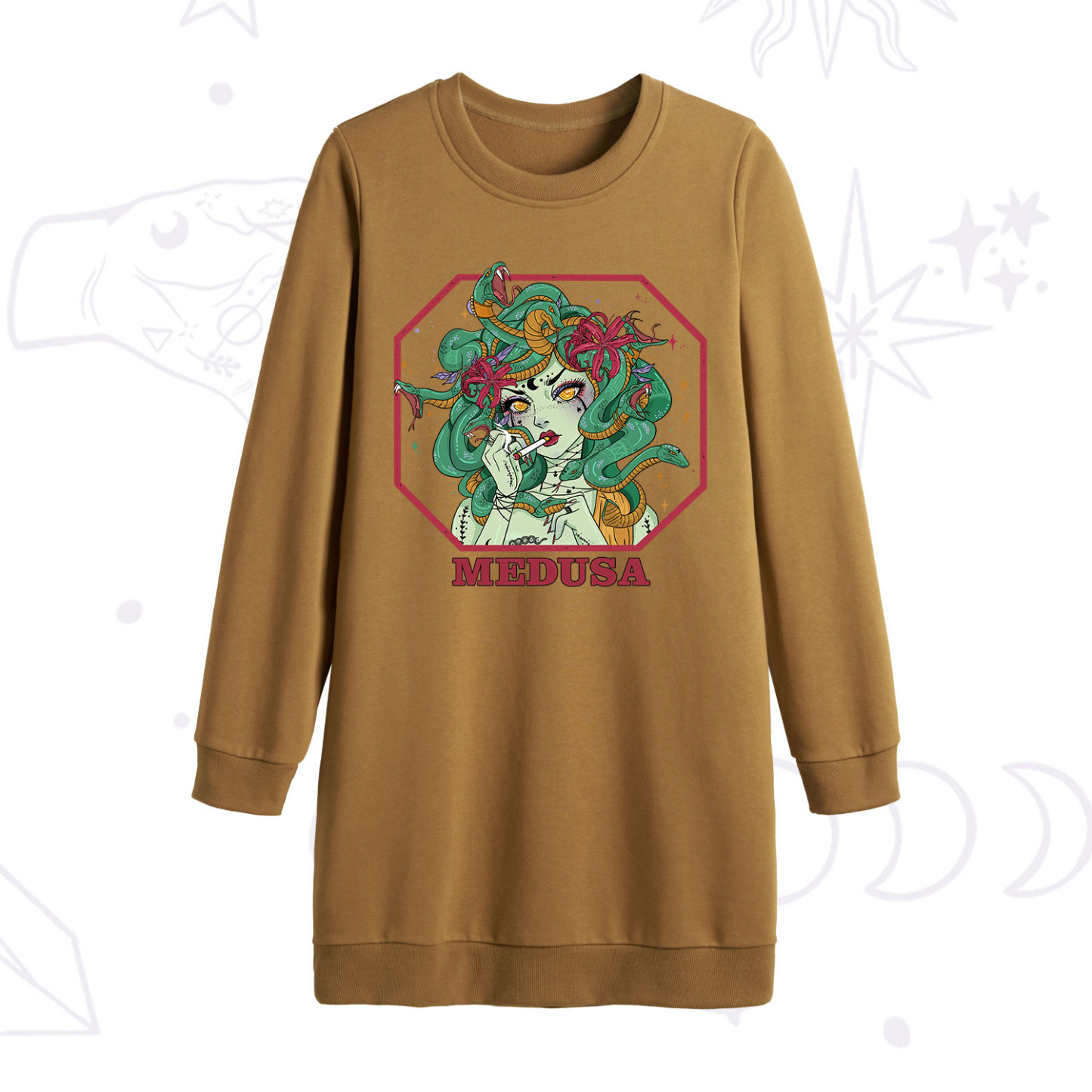 Purplehecate The Greek Goddess Medusa Sweatshirt Dress