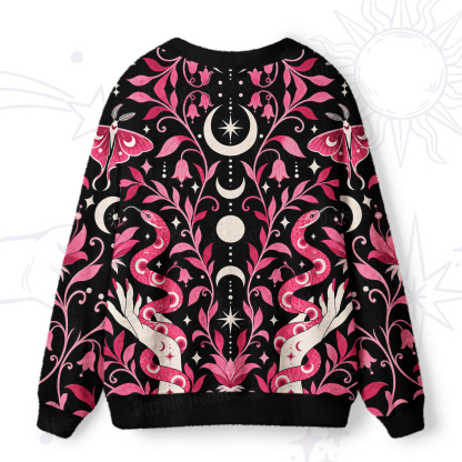 Purplehecate Moonlit Serpent Spell Ugly Cardigan Sweaters