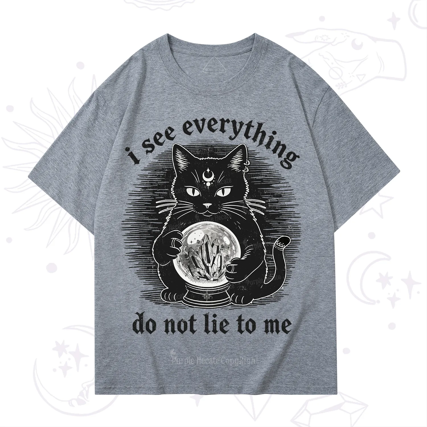 Purplehecate All Seeing Cat T-Shirt