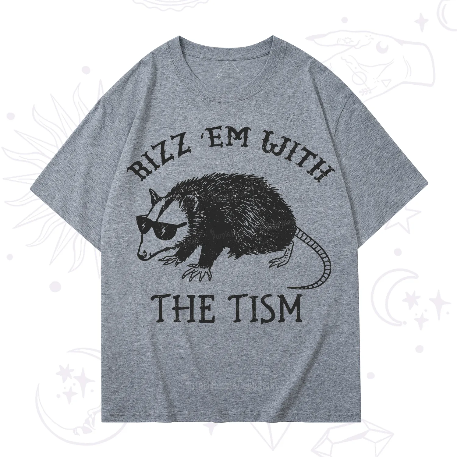 Purplehecate Rizz Em With The Tism Opossum T-Shirt