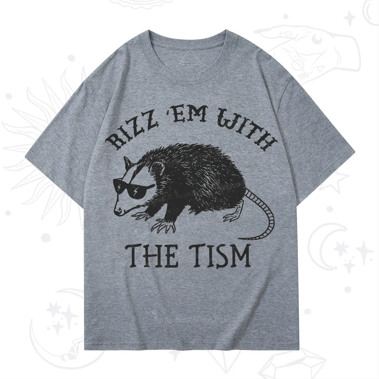Purplehecate Rizz Em With The Tism Opossum T-Shirt