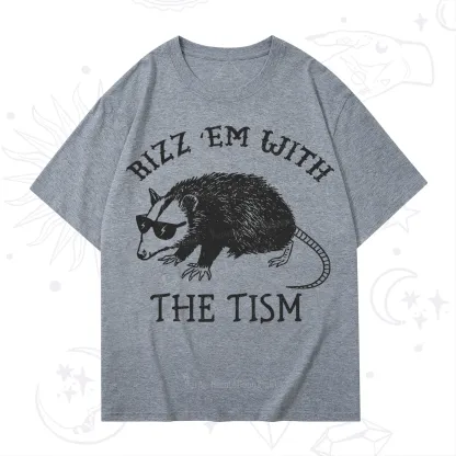 Purplehecate Rizz Em With The Tism Opossum T-Shirt