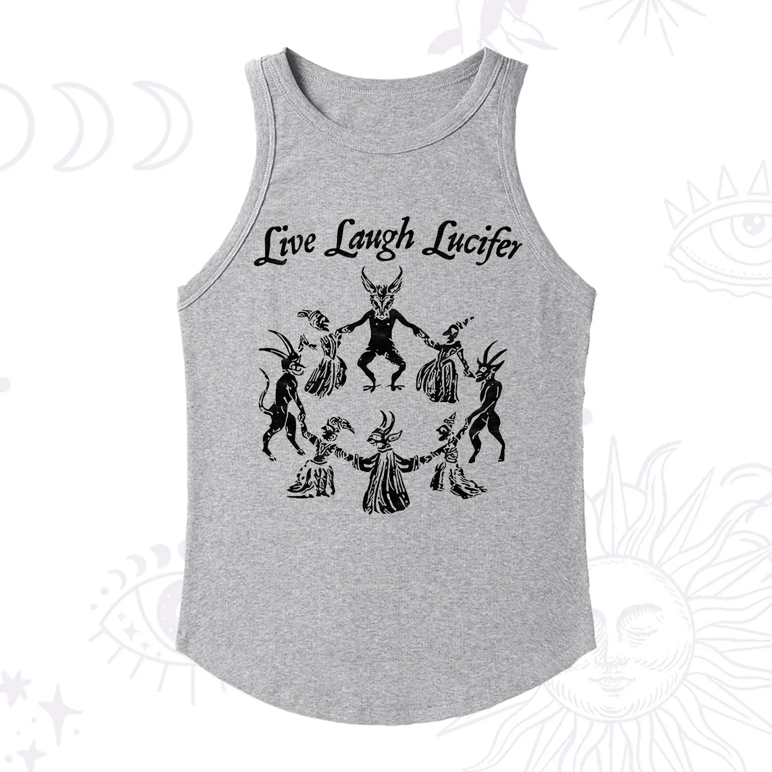 Purplehecate Live Laugh Lucifer Ribbed Tank Top