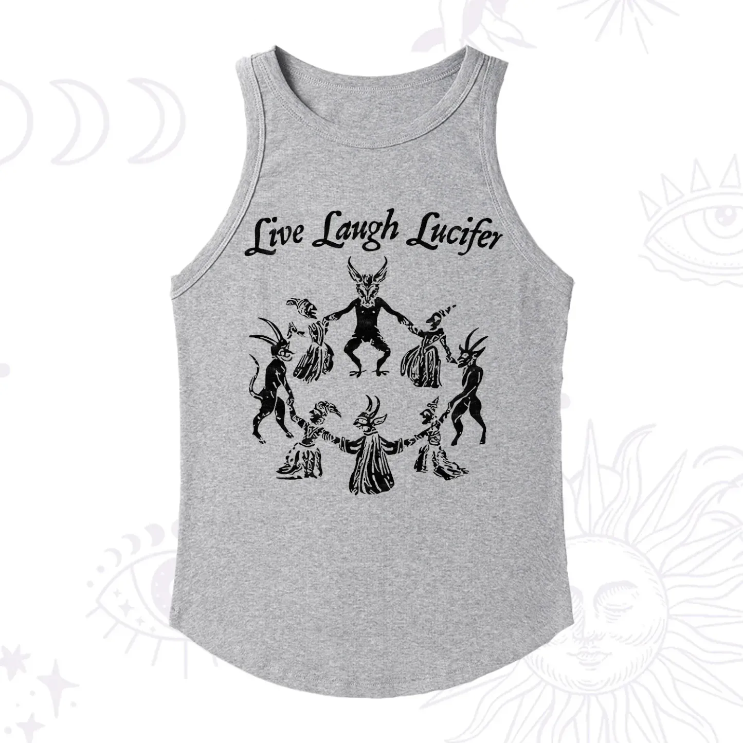 Purplehecate Live Laugh Lucifer Ribbed Tank Top