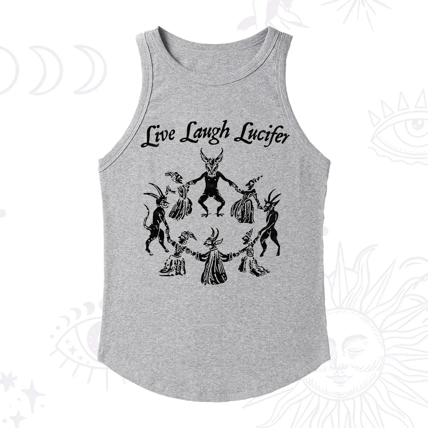 Purplehecate Live Laugh Lucifer Ribbed Tank Top
