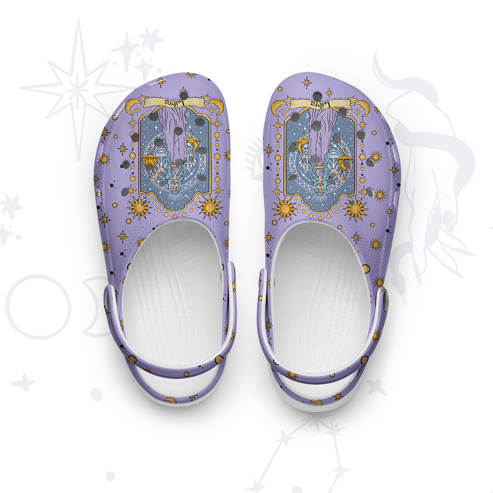 Purplehecate Libra Zodiac Rubber Clogs