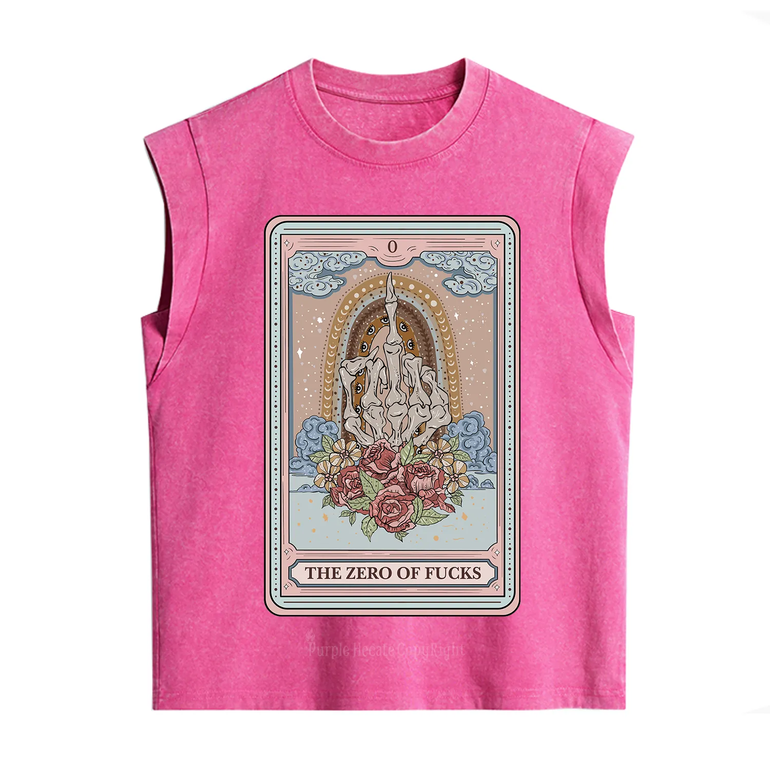 Purplehecate The Zero Of Fucks Tarot Vintage Washed Tank