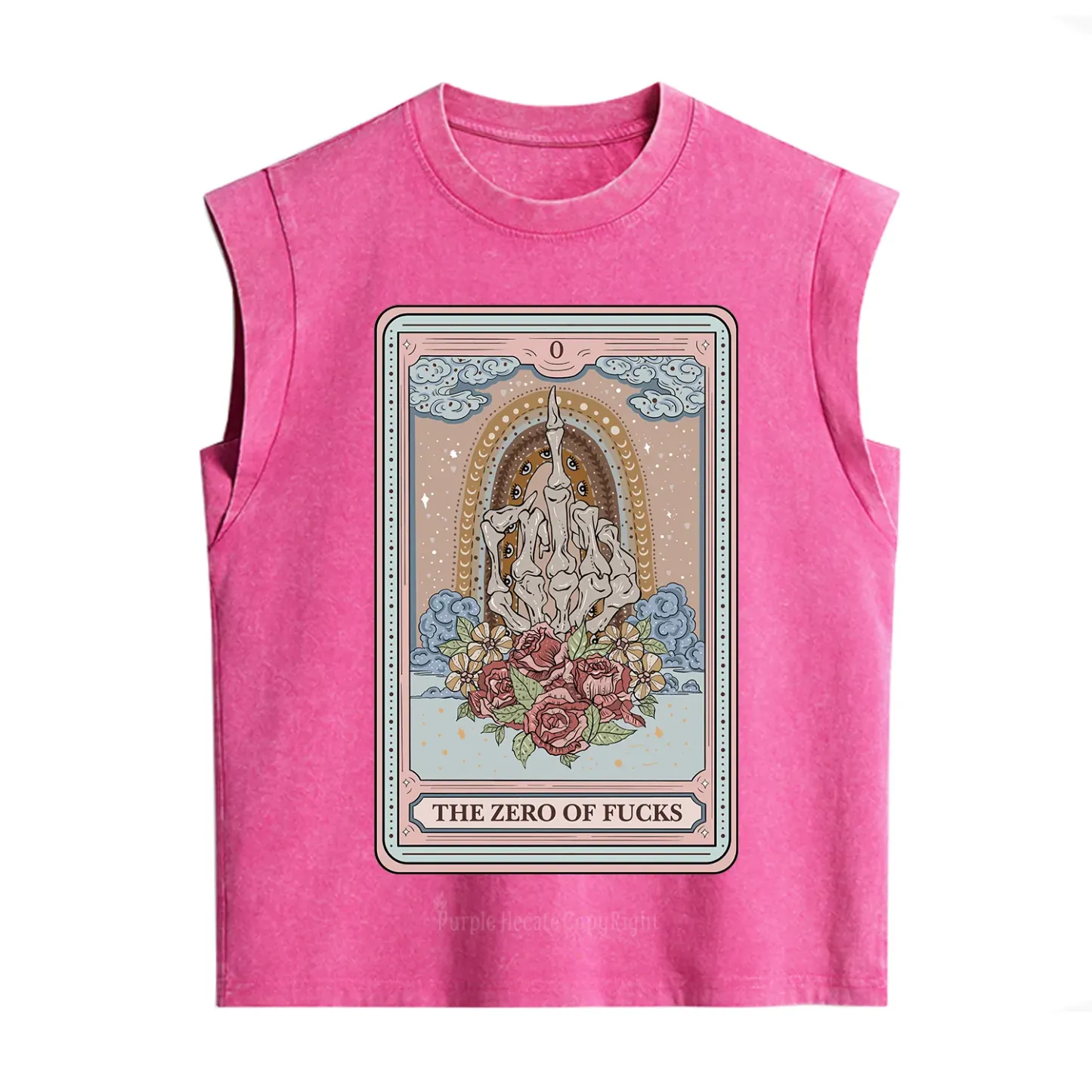 Purplehecate The Zero Of Fucks Tarot Vintage Washed Tank