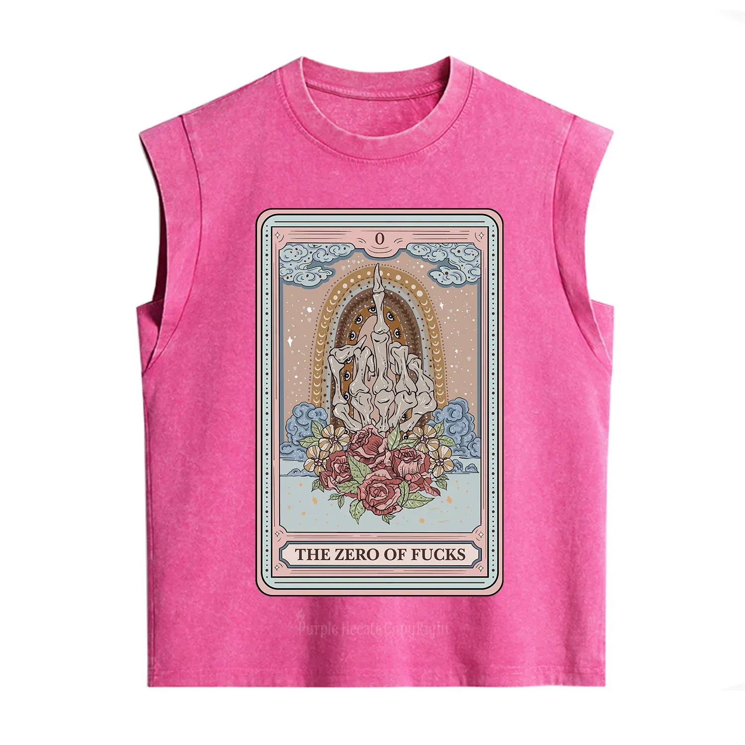 Purplehecate The Zero Of Fucks Tarot Vintage Washed Tank