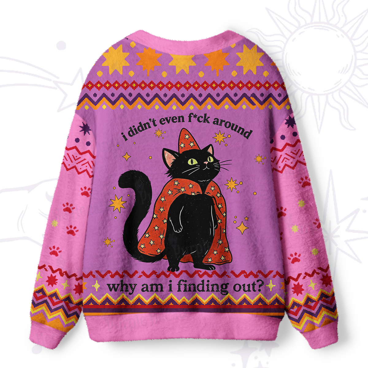 Purplehecate I Didn't Even F*ck Around Ugly Cardigan Sweaters