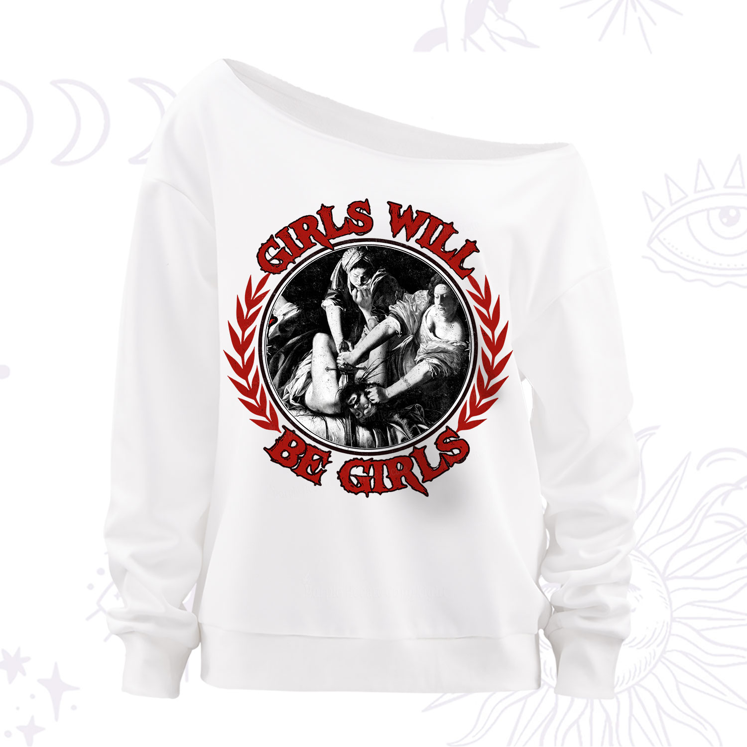 Purplehecate Girls Will Be Girls Witch Off The Shoulder Sweatshirt