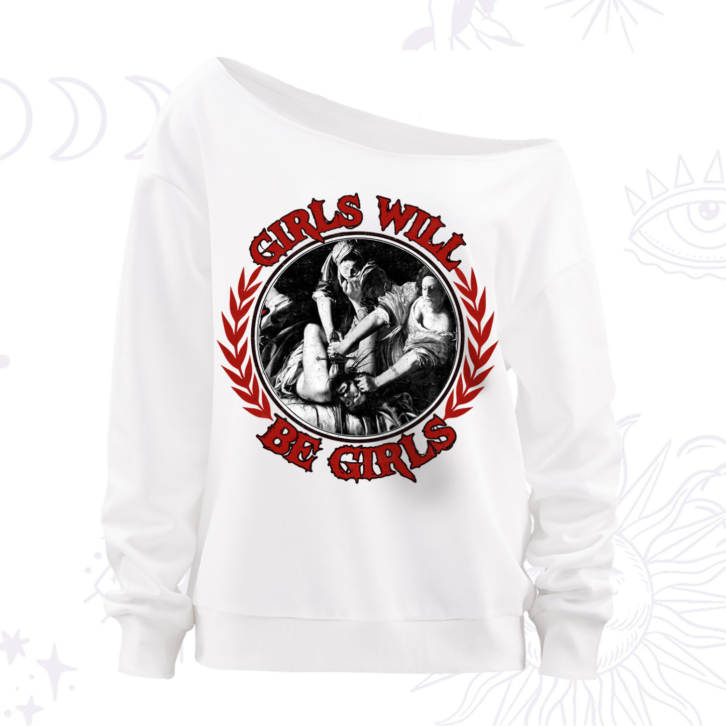 Purplehecate Girls Will Be Girls Witch Off The Shoulder Sweatshirt