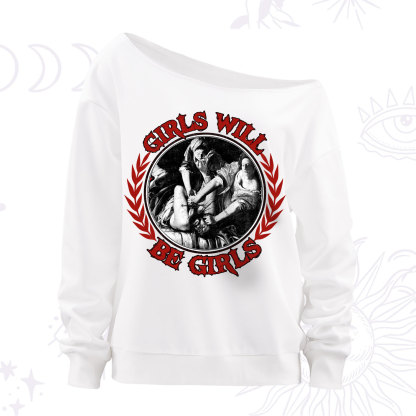 Purplehecate Girls Will Be Girls Witch Off The Shoulder Sweatshirt
