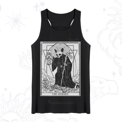 Purplehecate The Hermit Skeleton Cat Tarot Tank
