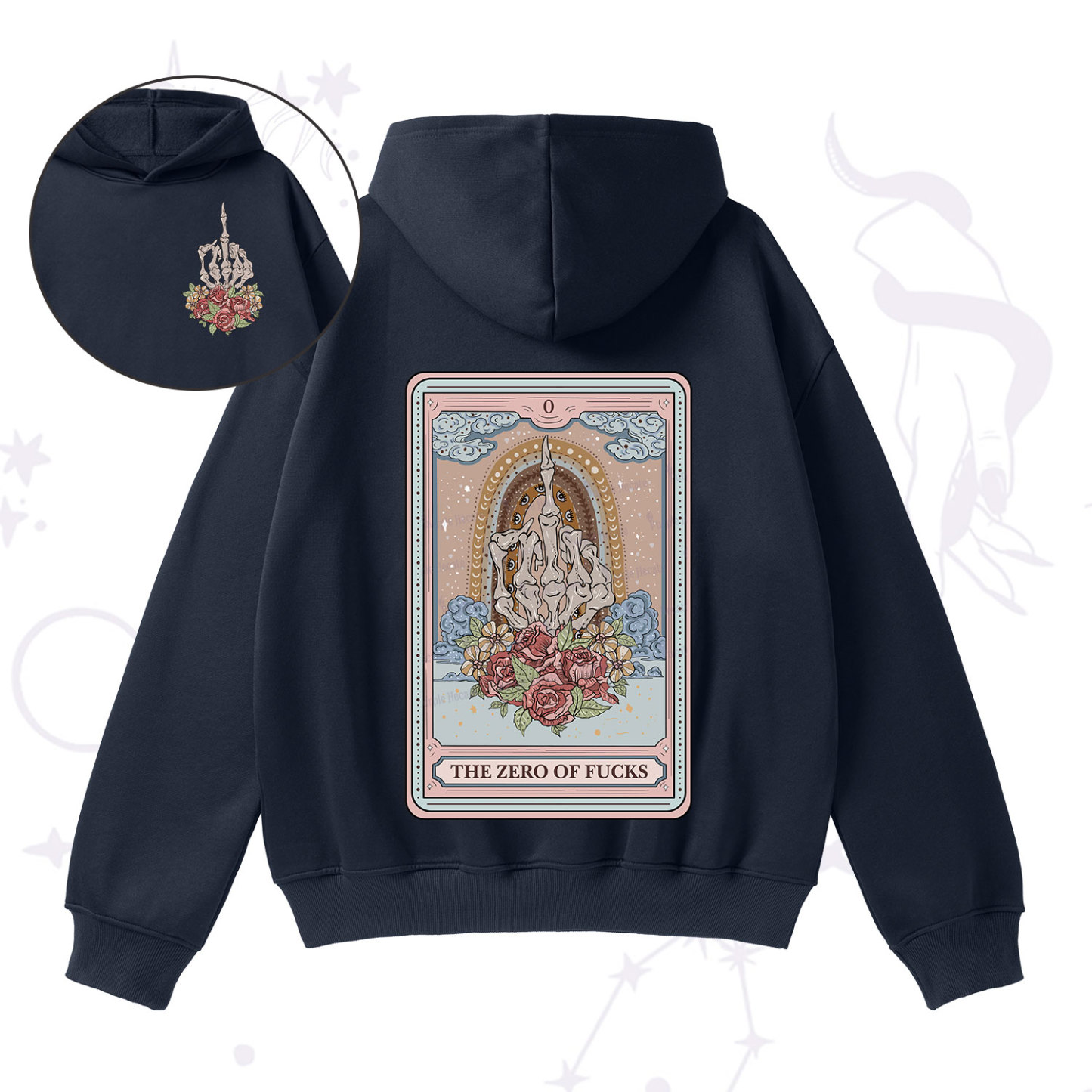 Purplehecate The Zero Of Fucks Tarot Fleece Hoodie Suit