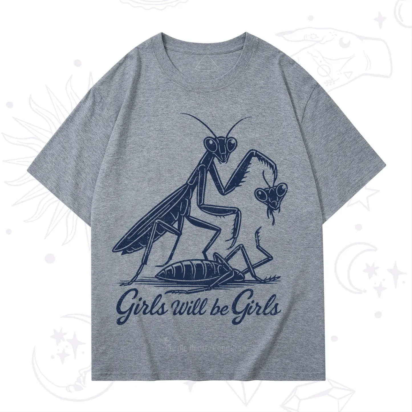 Purplehecate Girls Will Be Girls Praying Mantis T-Shirt