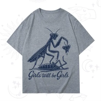 Purplehecate Girls Will Be Girls Praying Mantis T-Shirt