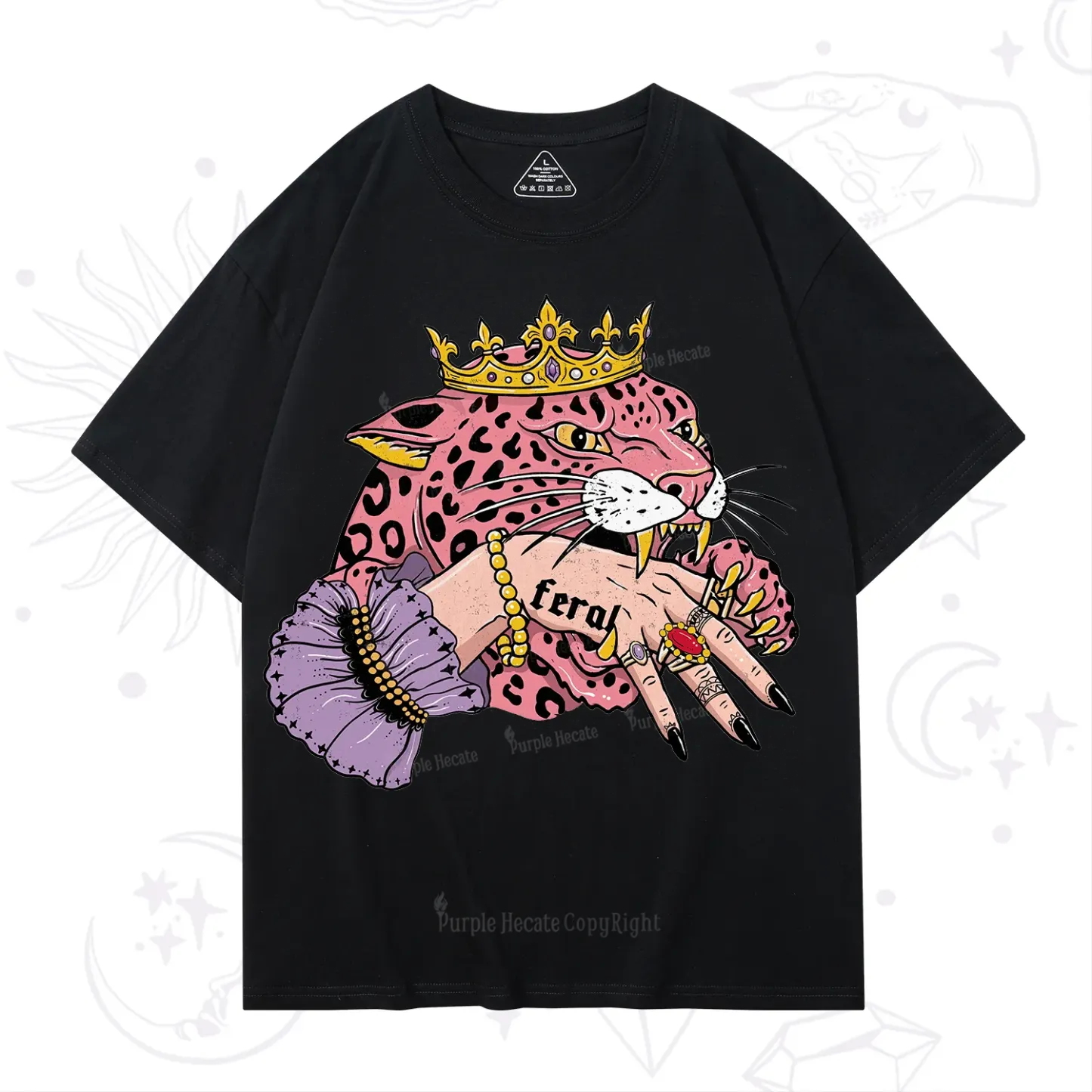 Purplehecate Feral Queen Pink Leopard T-Shirt