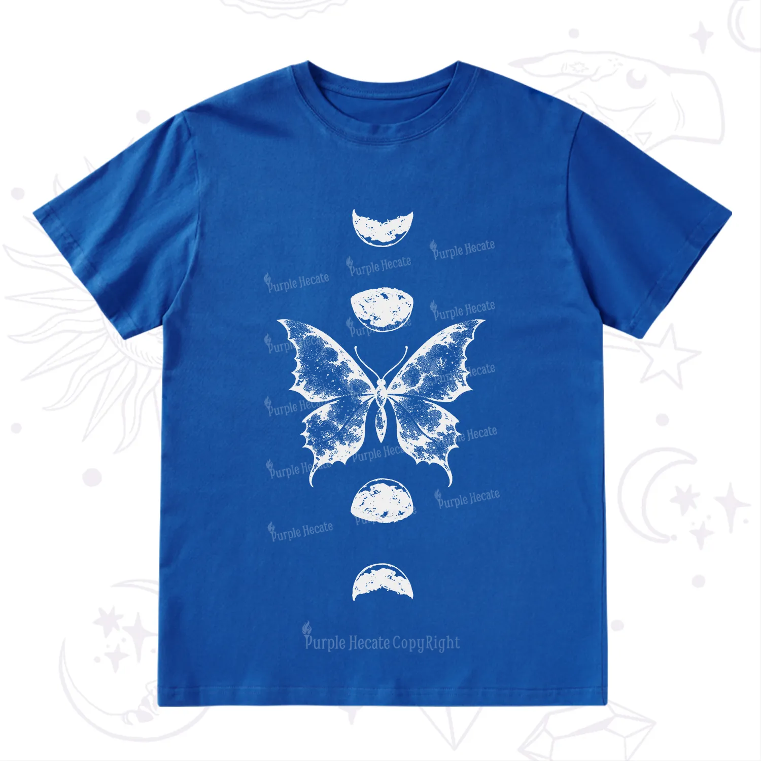 Purplehecate Lunar Butterfly Phases T-Shirt