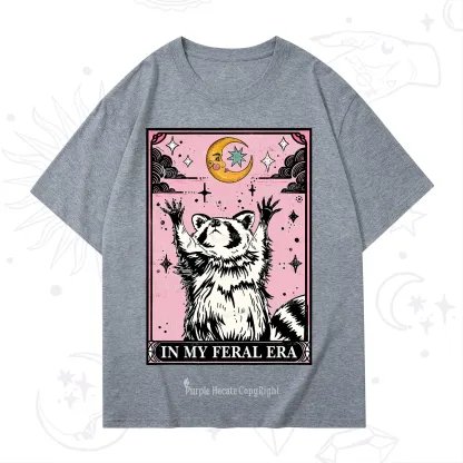 Purplehecate The In My Feral Era Tarot Raccoon T-Shirt