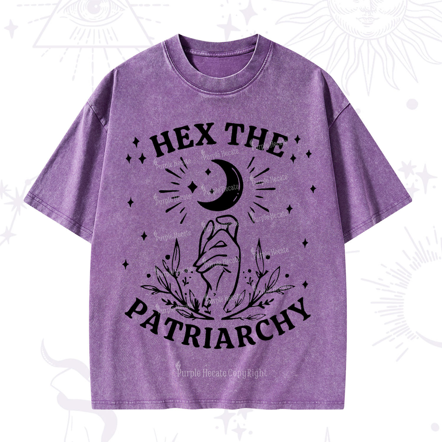 Purplehecate Hex The Patriarchy Washed T-Shirt