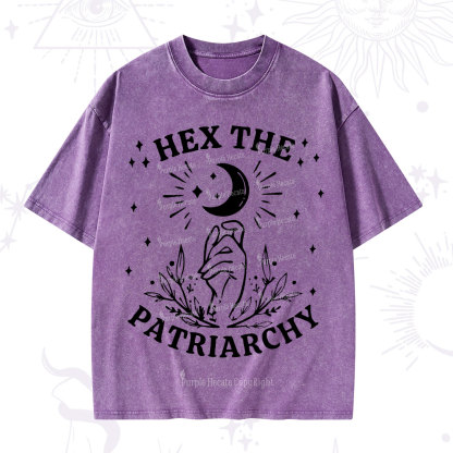 Purplehecate Hex The Patriarchy Washed T-Shirt