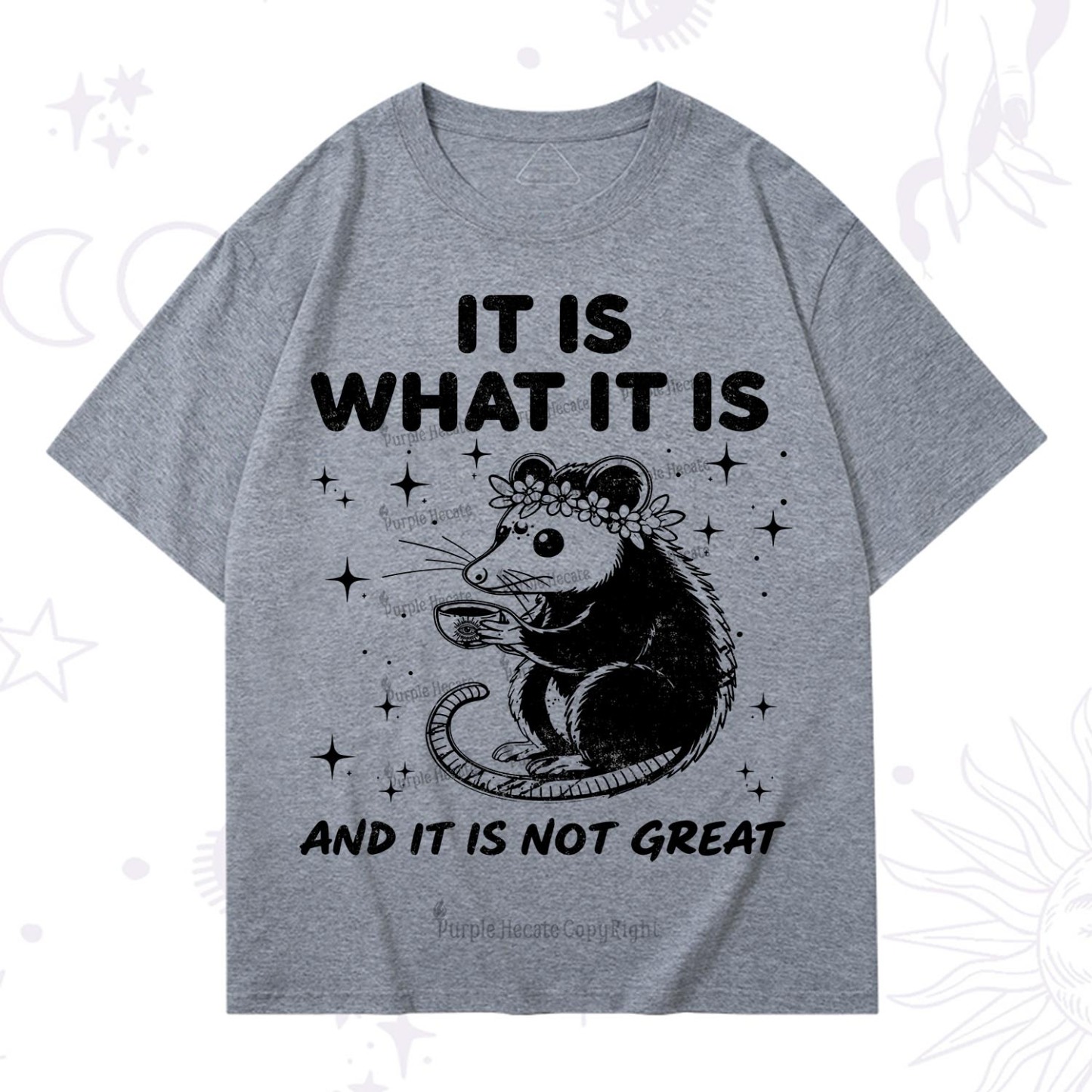 Purplehecate Possum It Is What It Is T-Shirt